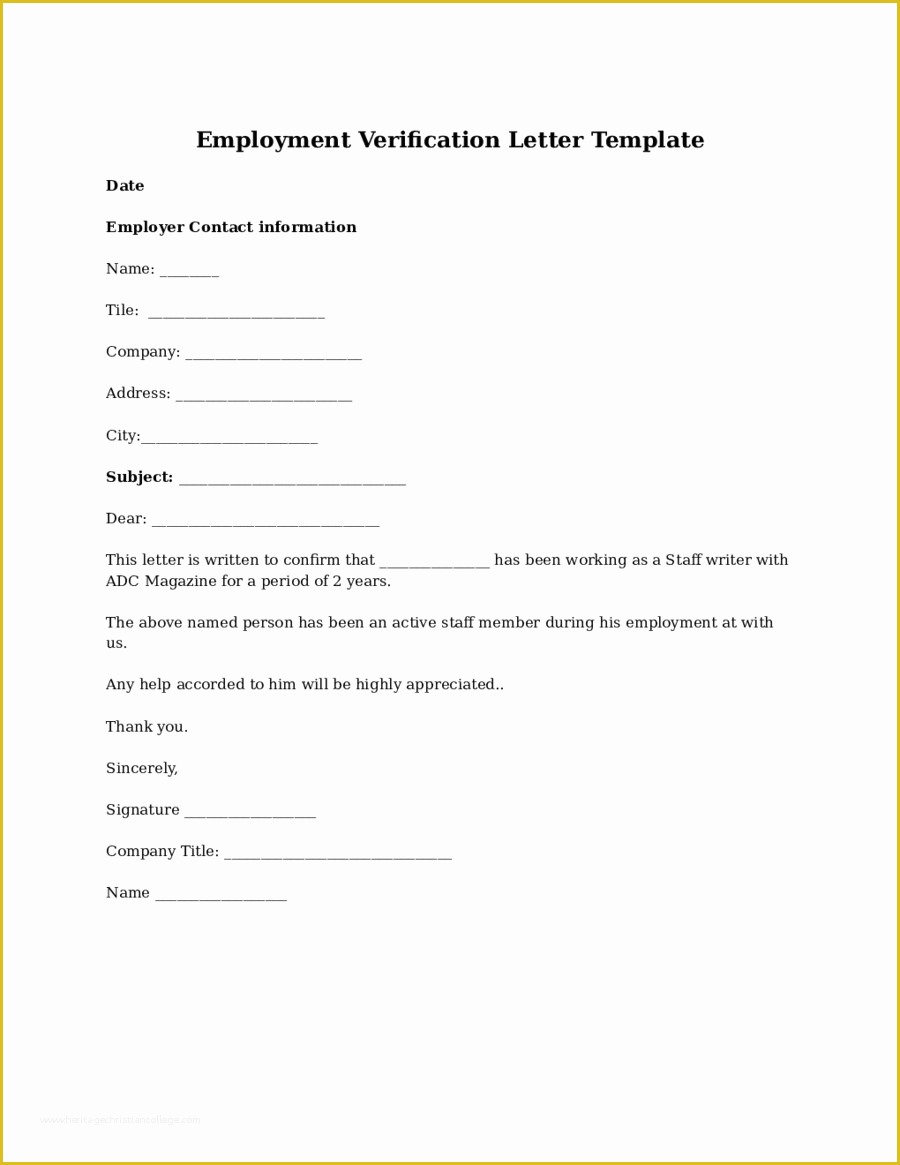 Printable Sample Letter Of Employment Verification Form Letter Of Porn Sex Picture