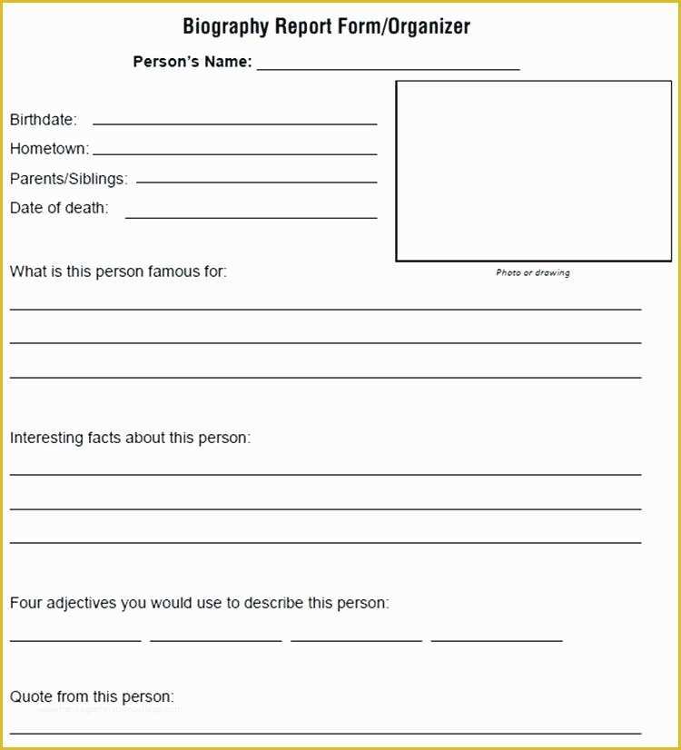 2nd Grade Book Report Template Free Of Biography Book Report Template for 2nd Grade