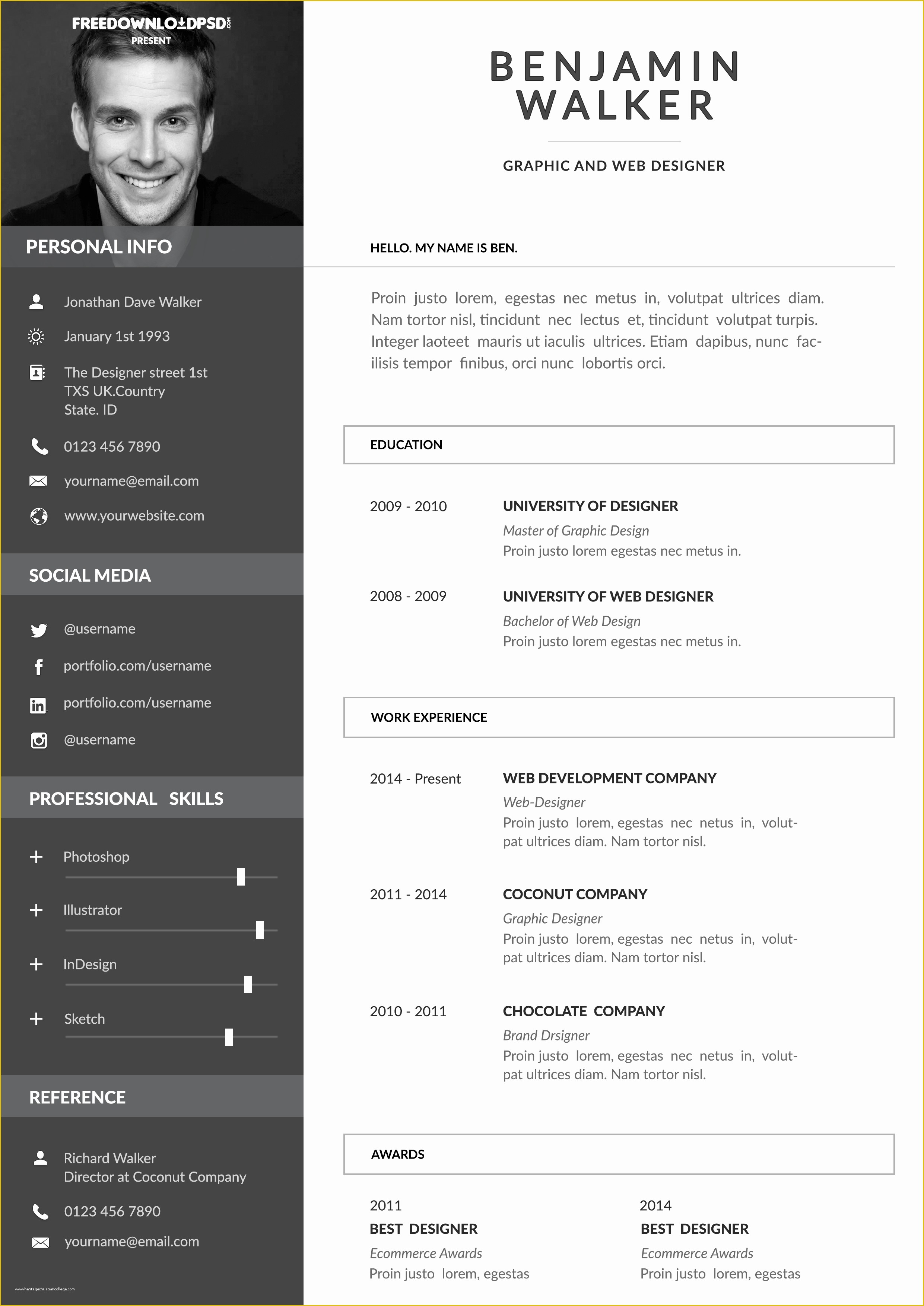 Attractive Resume Templates Free Download Of Clean Resume Template Free 