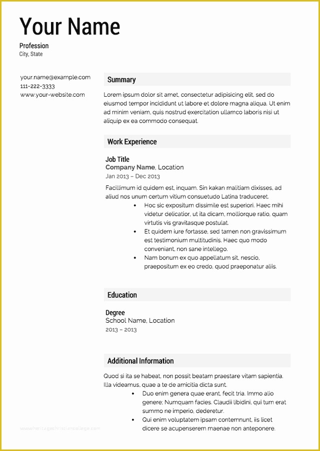 Attractive Resume Templates Free Download Word Of Free Resume Templates 