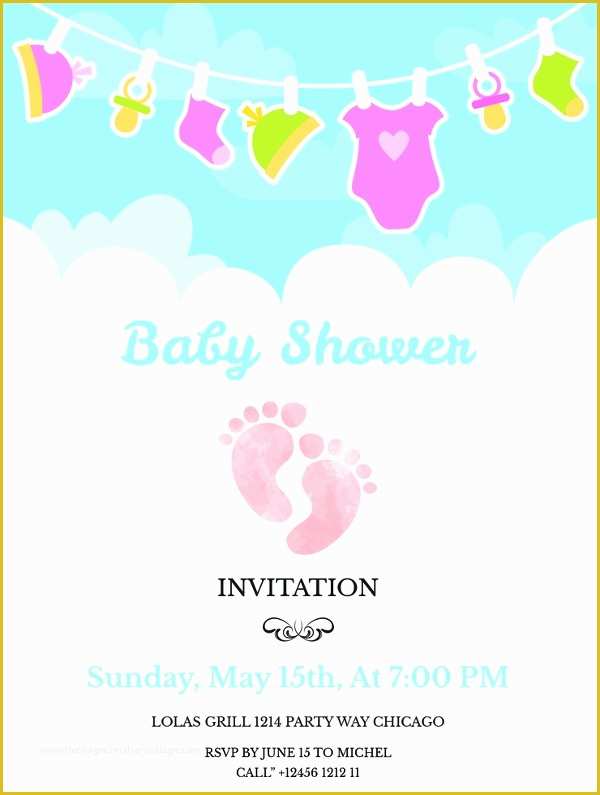 Baby Shower Invitation Card Template Free Download Of 34 Baby Shower 