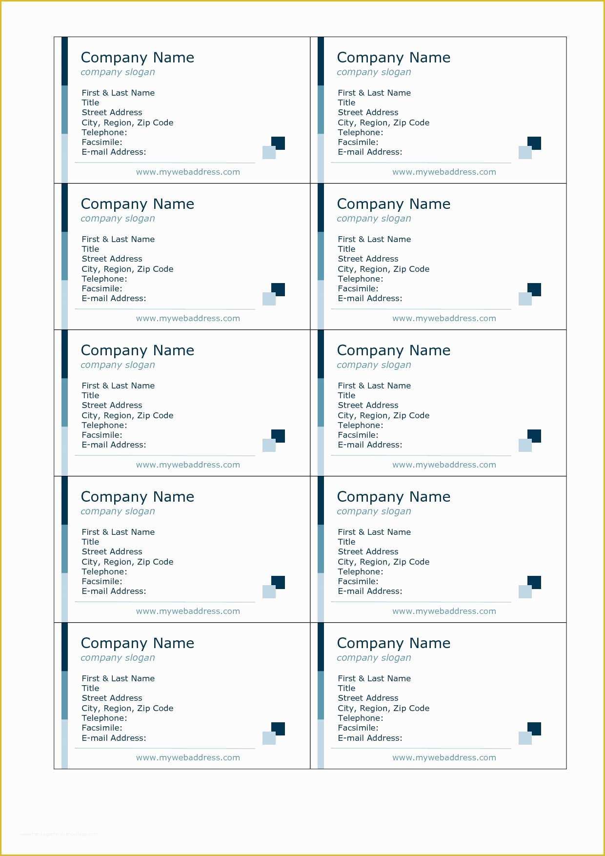 free printable business card templates pdf