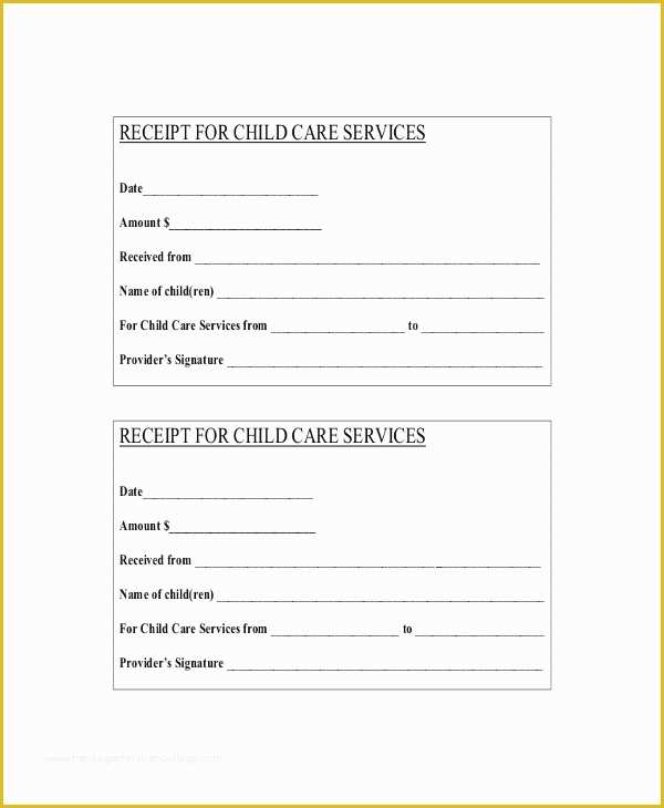 Child Care Receipt Template Free Of 15 Receipt Templates Heritagechristiancollege