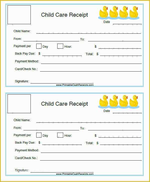 Child Care Receipt Template Free Of 5 Daycare Invoice Templates 