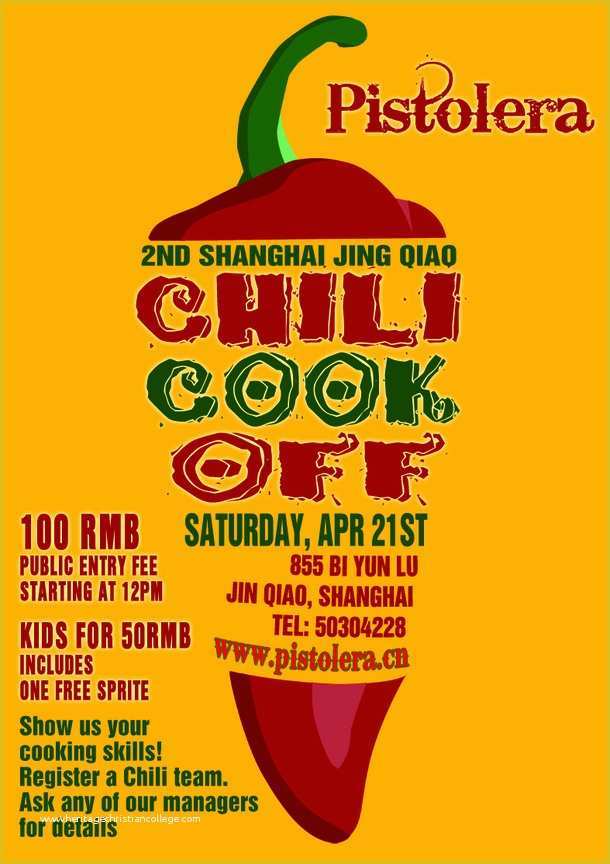 44 Chili Cook Off Flyer Template Free Heritagechristiancollege