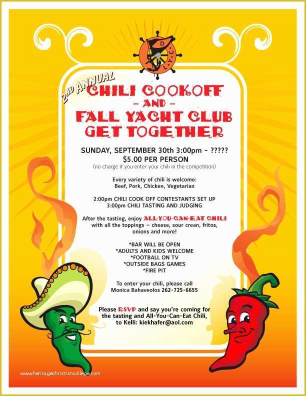 44 Chili Cook Off Flyer Template Free | Heritagechristiancollege