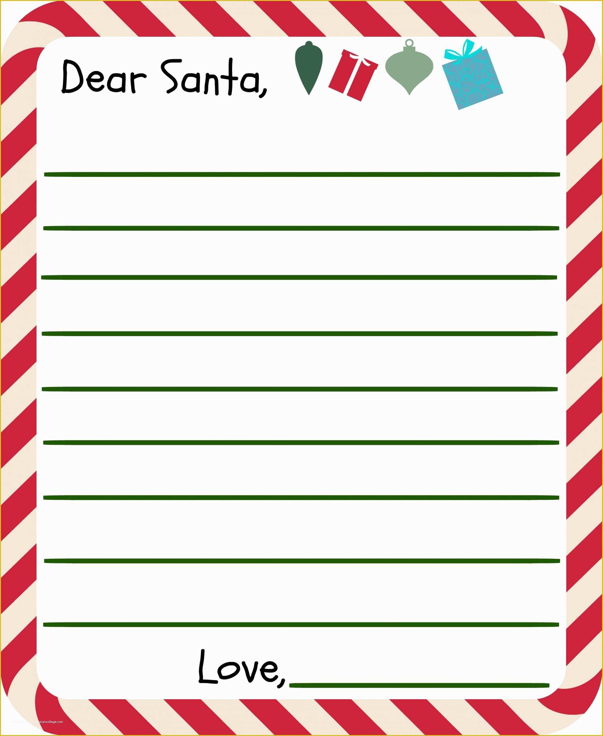 Free Printable Dear Santa Template Printable World Holiday