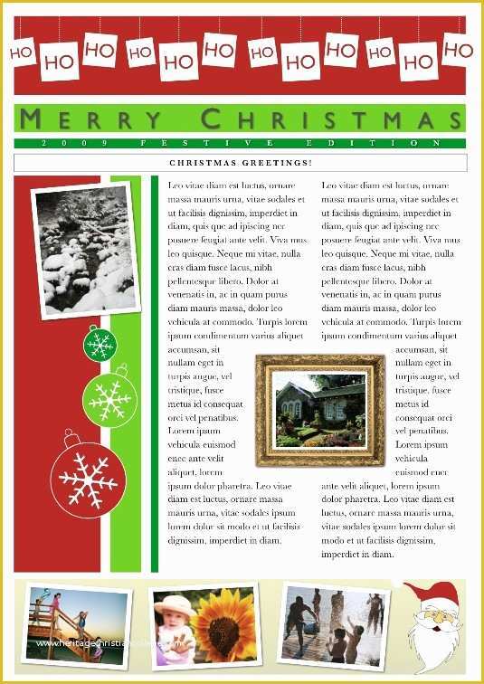 48 Family Christmas Newsletter Template Free Heritagechristiancollege