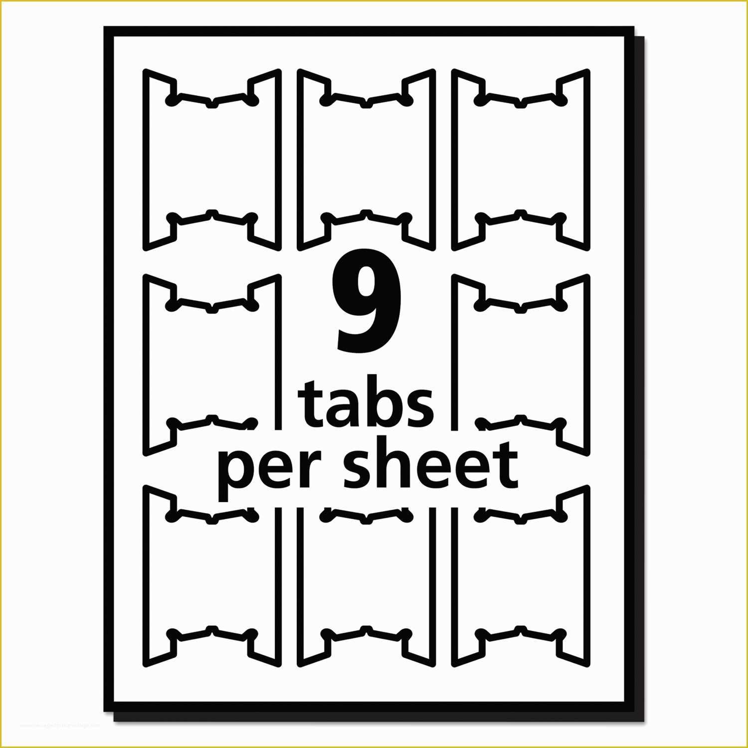 Template For Hanging File Folder Tabs