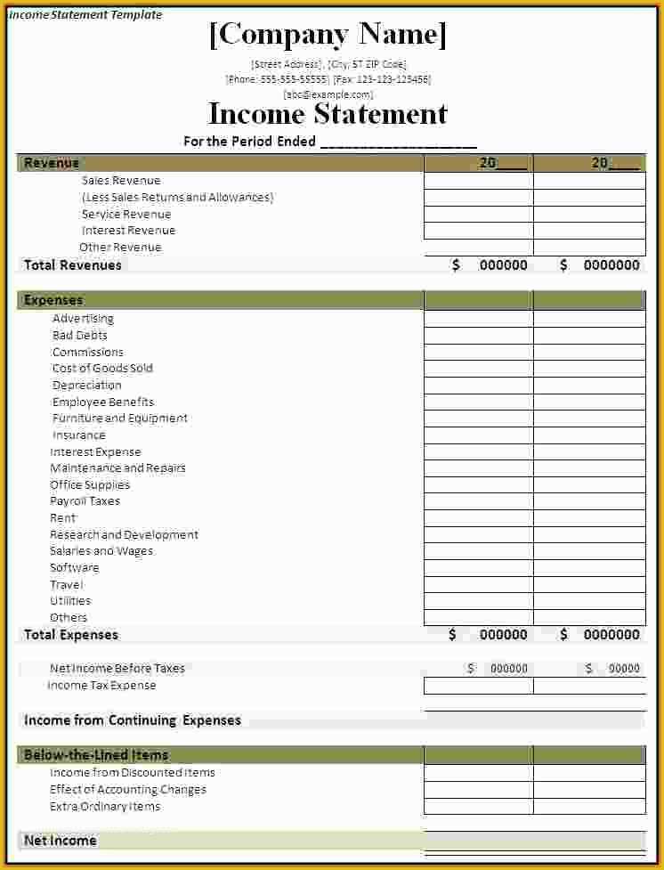 Financial Statement Excel Template Free Download Of 7 Financial 