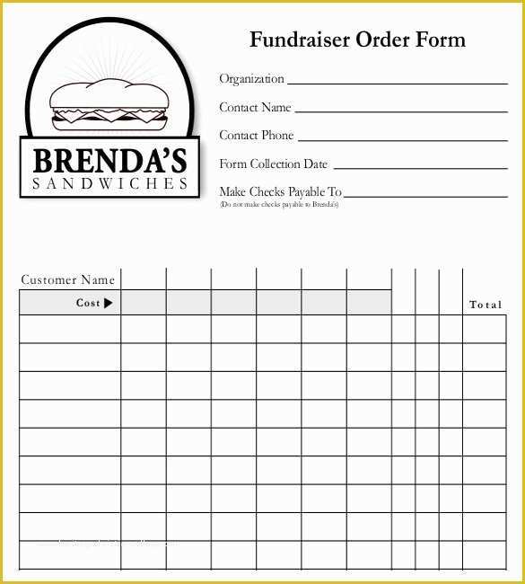 Food Order Form Fill And Sign Printable Template Online Gambaran