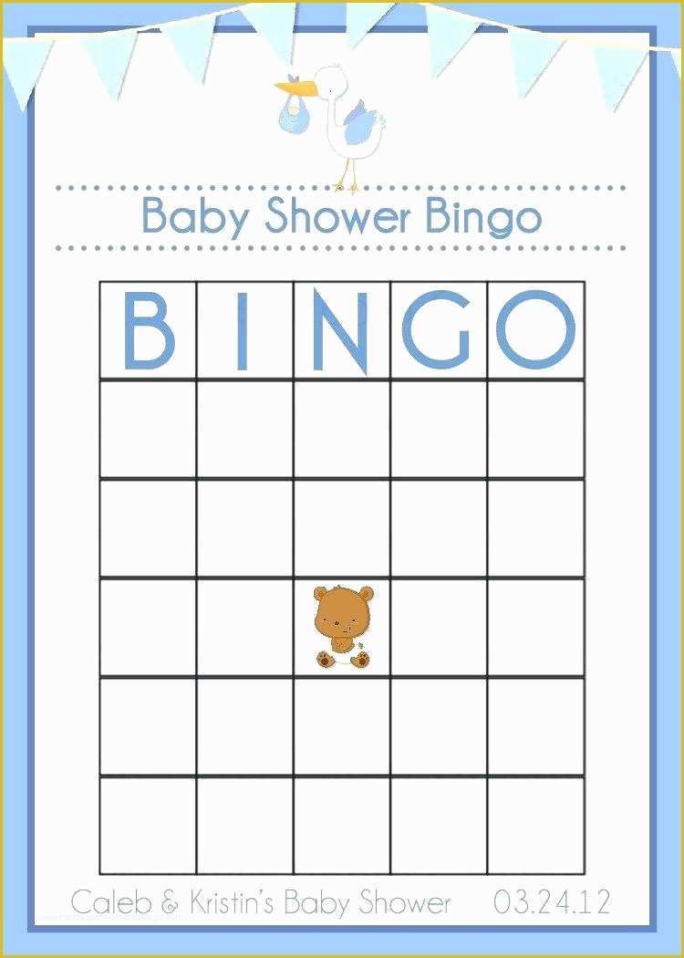 Free Baby Shower Bingo Blank Template Of Baby Shower Gift Bingo Rules 