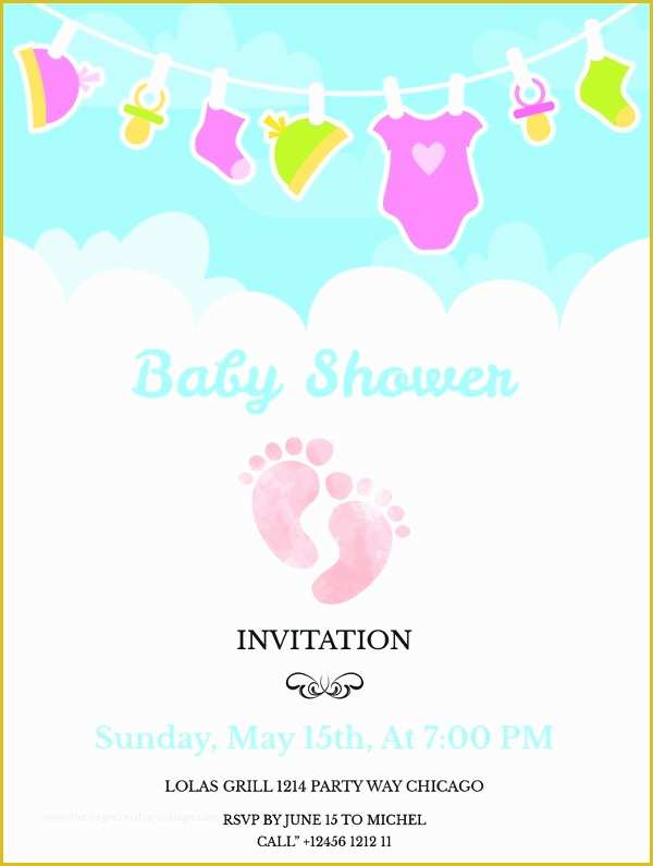 Free Baby Shower Invitations Templates Pdf Of 59 Unique Baby Shower Invitations