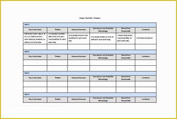 Free Business Plan Template Word Of 19 Work Plan Templates Free Sample Example format