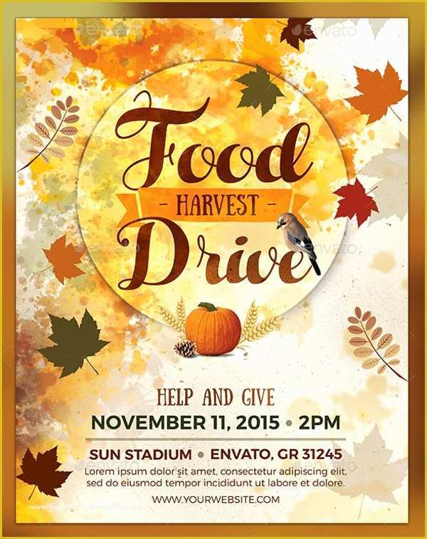 Free Can Food Drive Flyer Template Of 17 Food Drive Flyer Templates Psd 