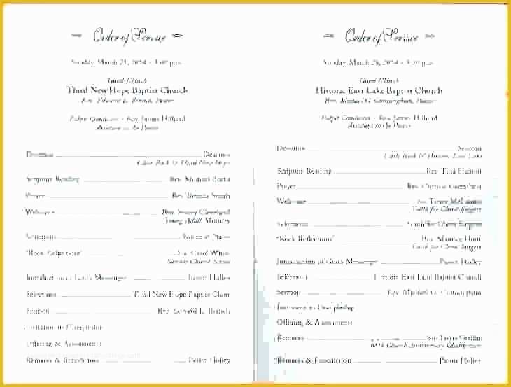 Free Printable Church Program Template