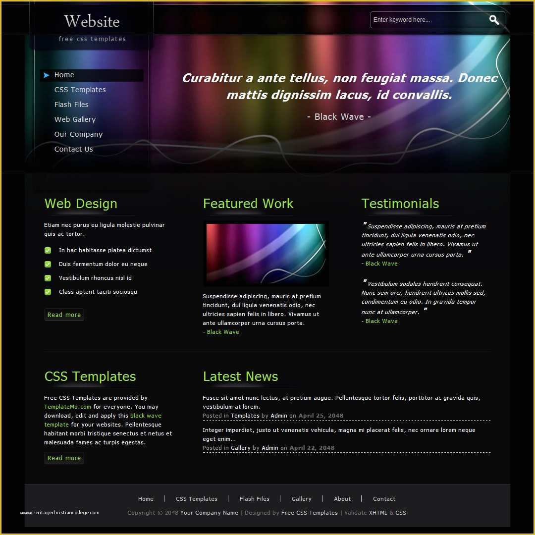 Free Css Templates Of Free Css Templates Free Css Website Templates 