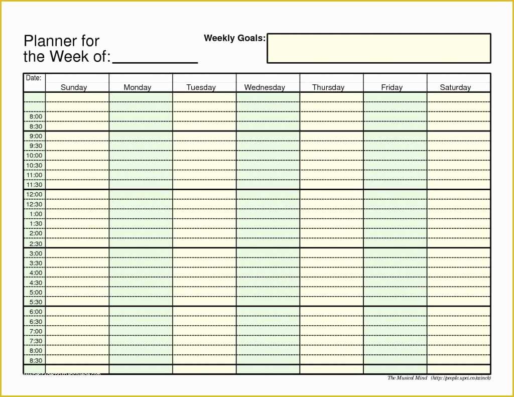 Free Daily Planner Template Of 7 Free Weekly Planner Templates Excel 