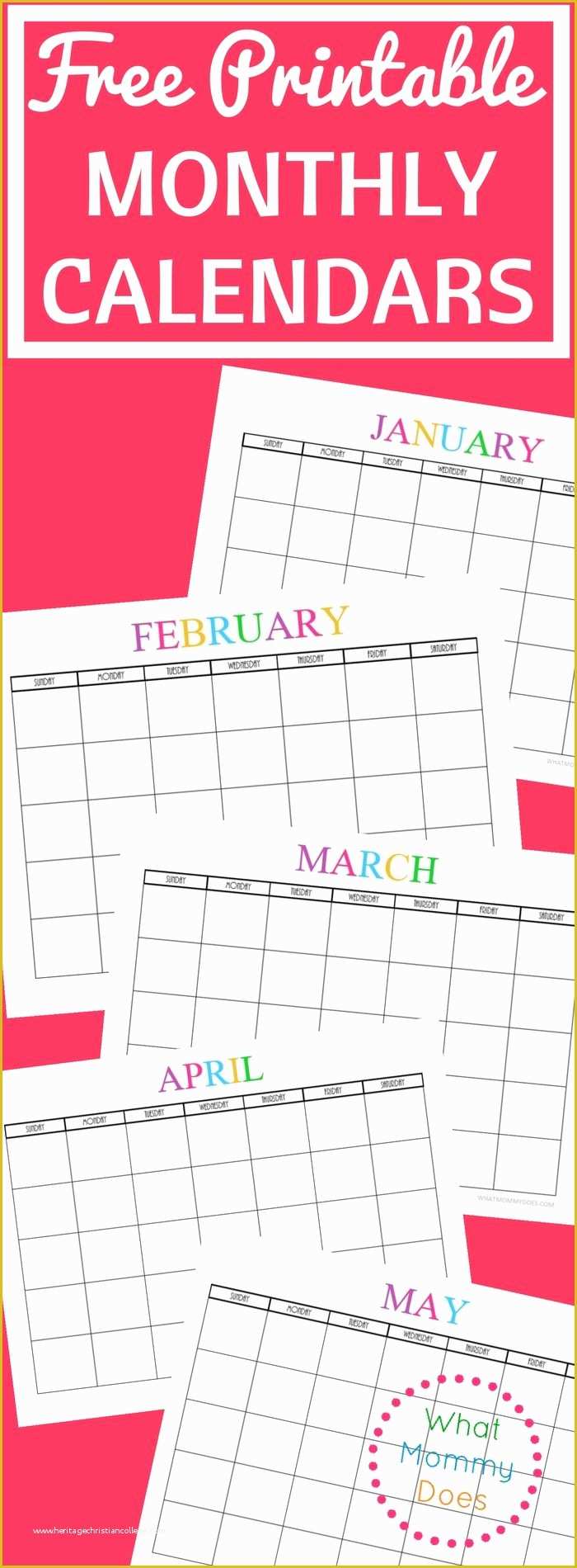 Free Downloadable Calendar Template Of Free Printable Blank Monthly ...