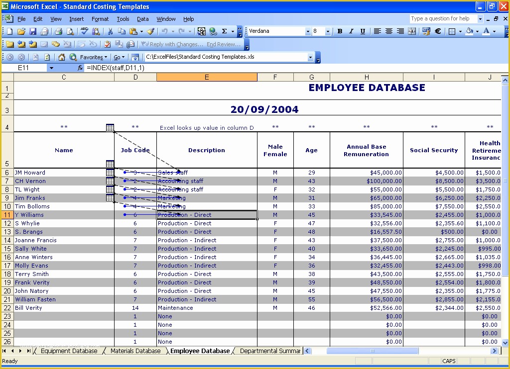 Free Excel Database Templates Of Employee Database Excel Template 