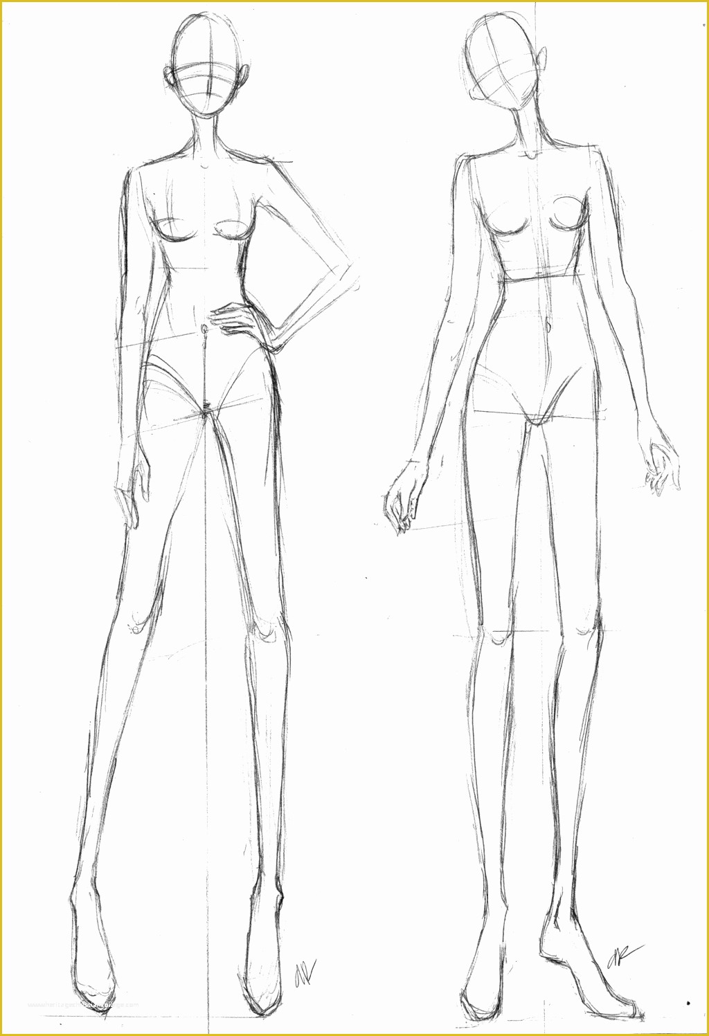 human body template for fashion design
