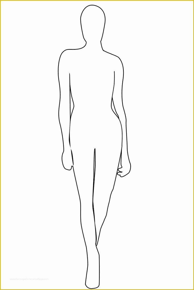 Free Fashion Templates Of Drawn Fashion Outline Pencil And In Color 