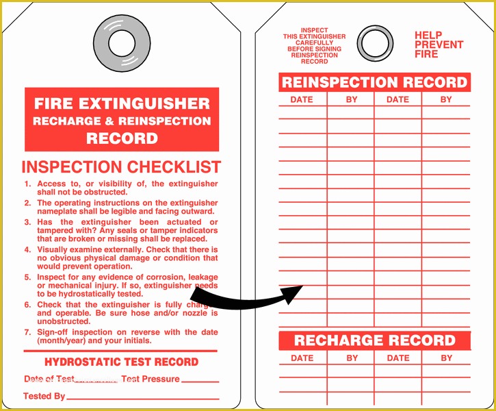 Printable Fire Extinguisher Inspection Tags Printable Word Searches