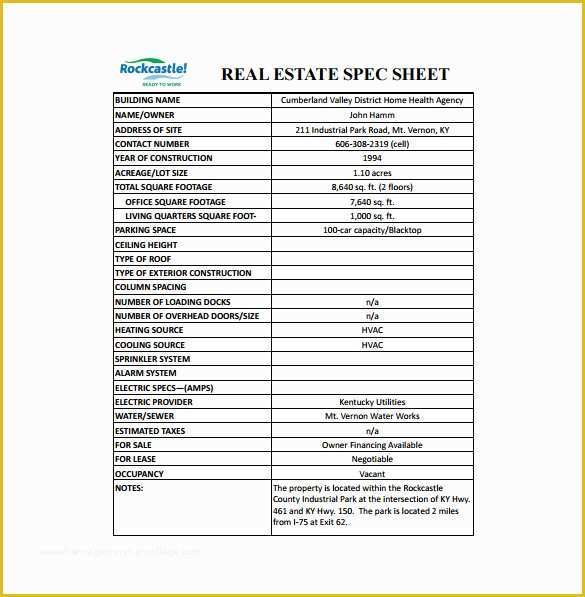 Free Interior Design Spec Sheet Template Of 8 Spec Sheet Templates Doc 