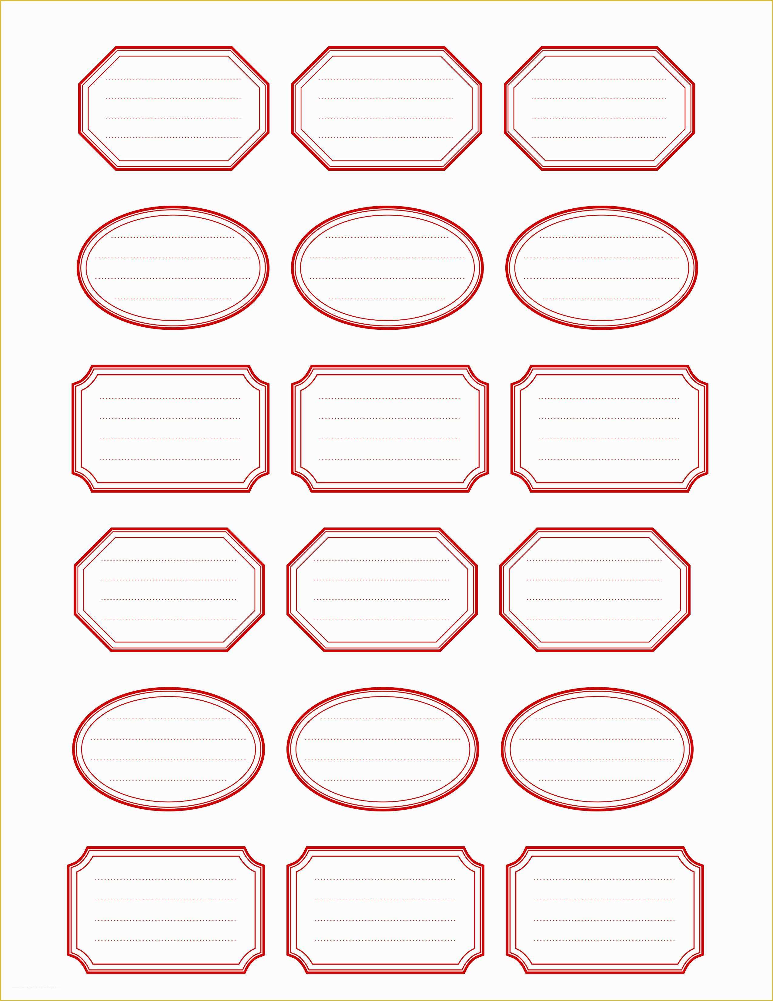 Template For Printing Labels