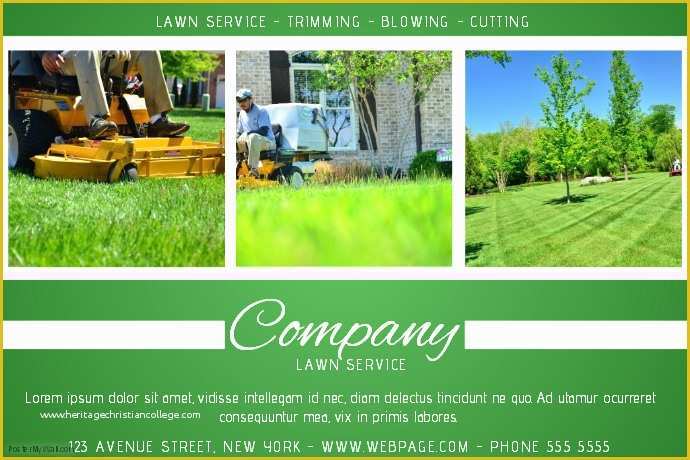 Free Lawn Care Flyer Templates Word Of Lawn Service Green Landscape 