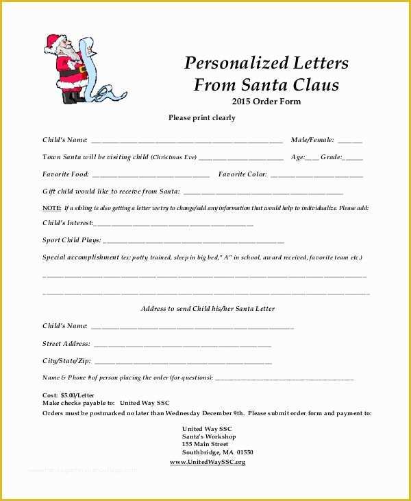 Free Letter Santa Template Download Of Santa Letter Template 9 Free 