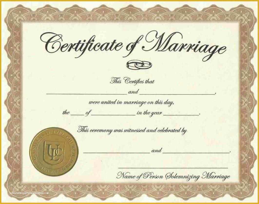 Free Marriage Certificate Template Word Of Islamic Marriage Certificate 