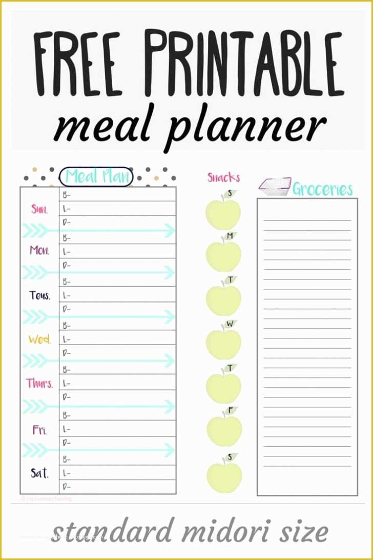 Free Meal Planner Template Of Template Grocery List Template ...