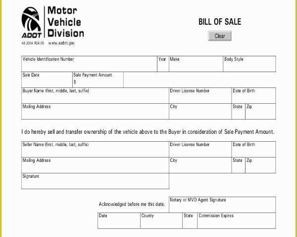 Free Online Bill Of Sale Template Of Bill Sale for Car Template Pdf Invitation Template