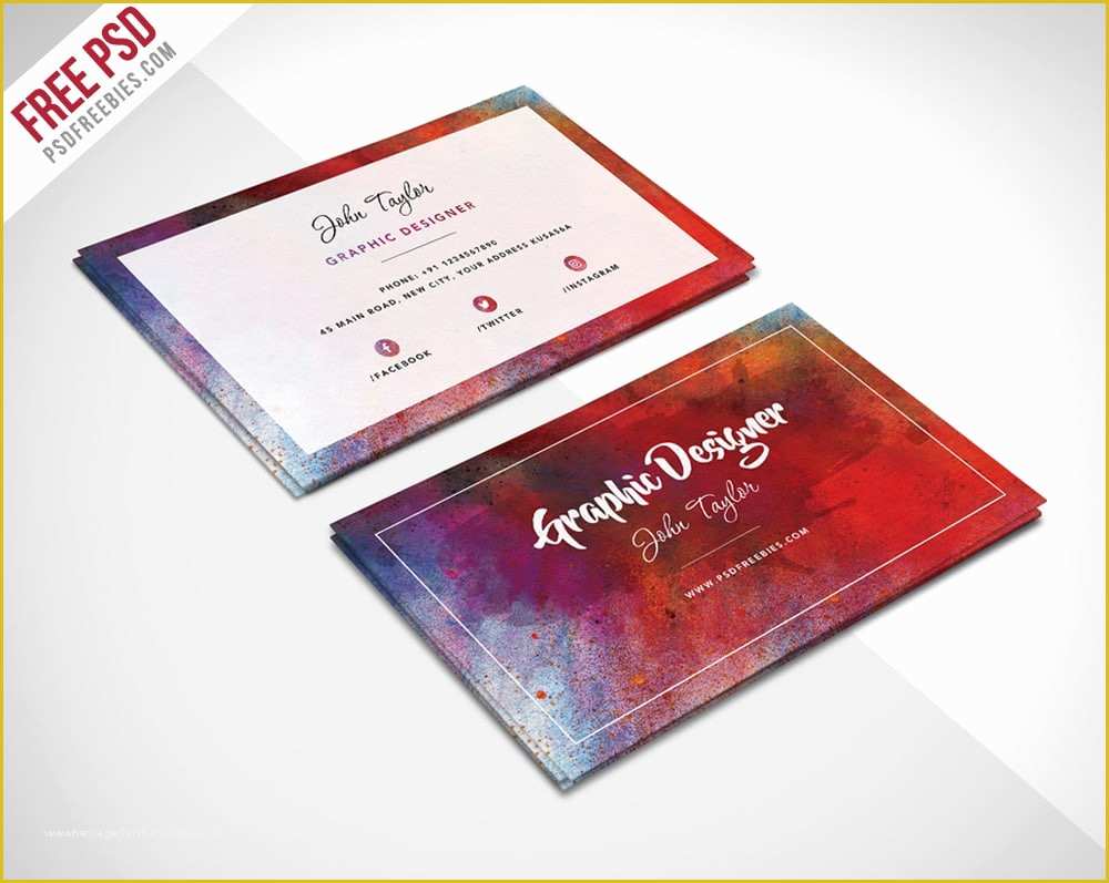 Free Online Business Card Template Of 100 Free Business Cards Psd The Best Of Free Business 