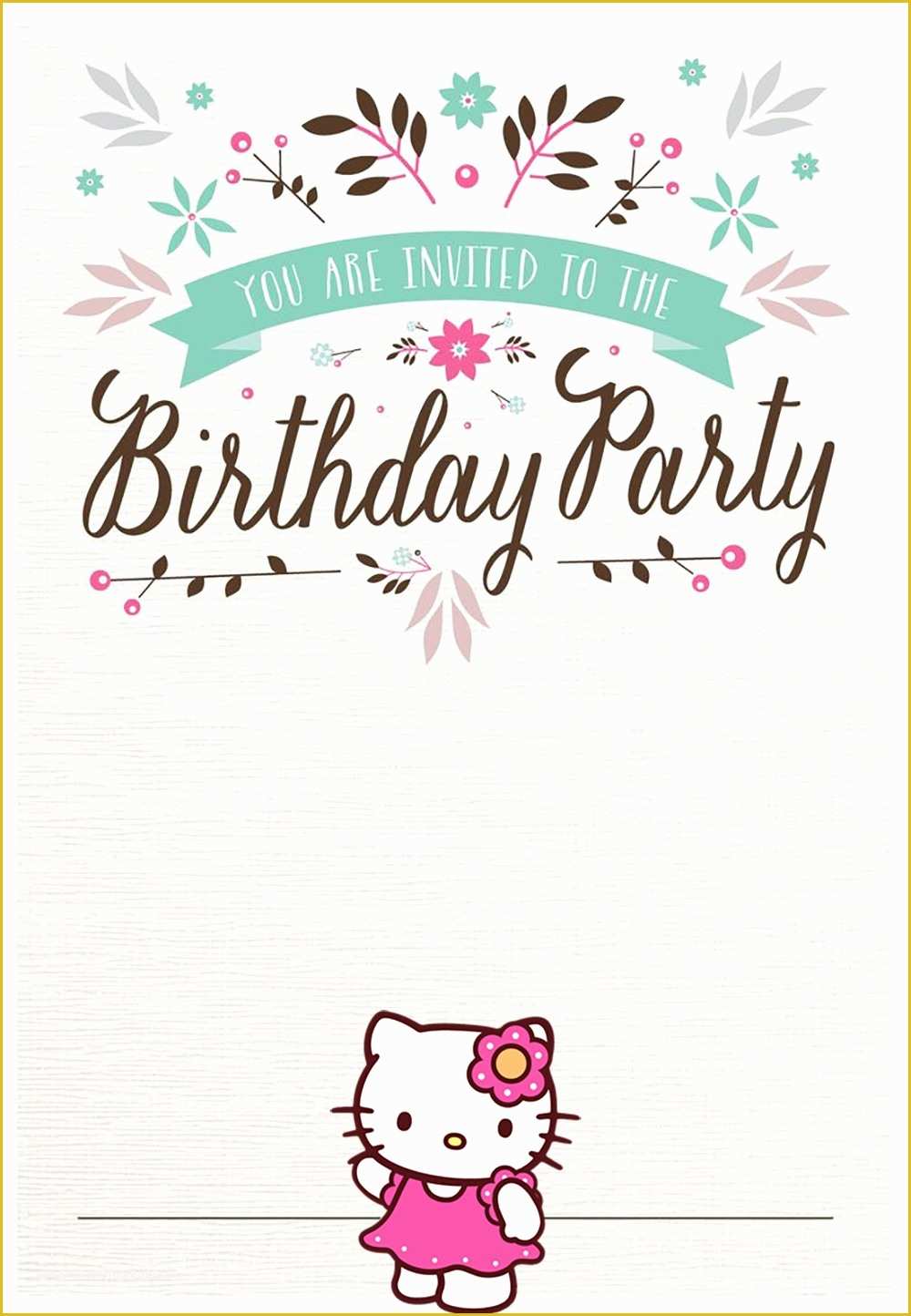 Free Online Invitation Templates Of Hello Kitty Free Printable