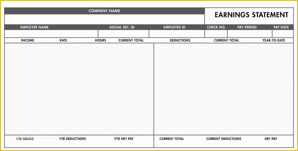 Google Sheets Paystub Template