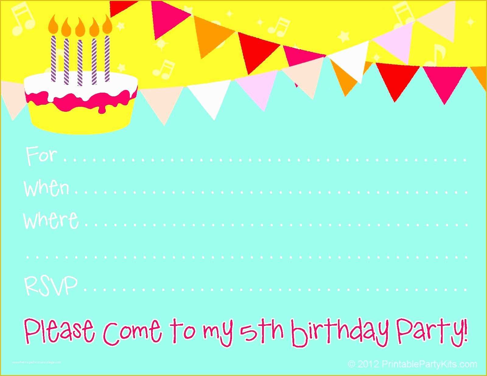 Free Photo Party Invitation Templates Of Free Birthday Invitation 