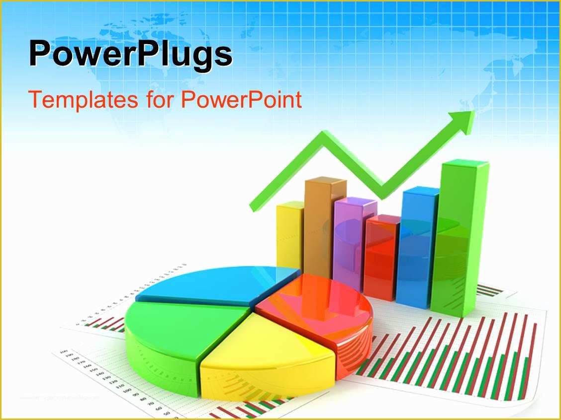 Free Powerpoint Bar Chart Templates Of Powerpoint Template 3d Pie Chat Indicating Business