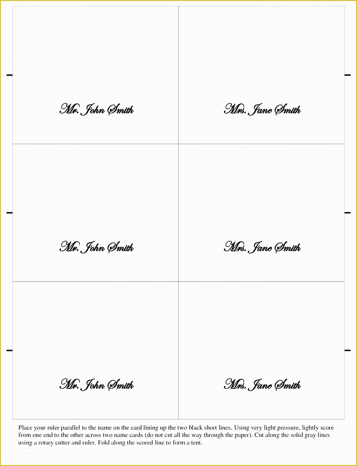 Free Printable Christmas Table Place Cards Template Of 10 Wedding Place 