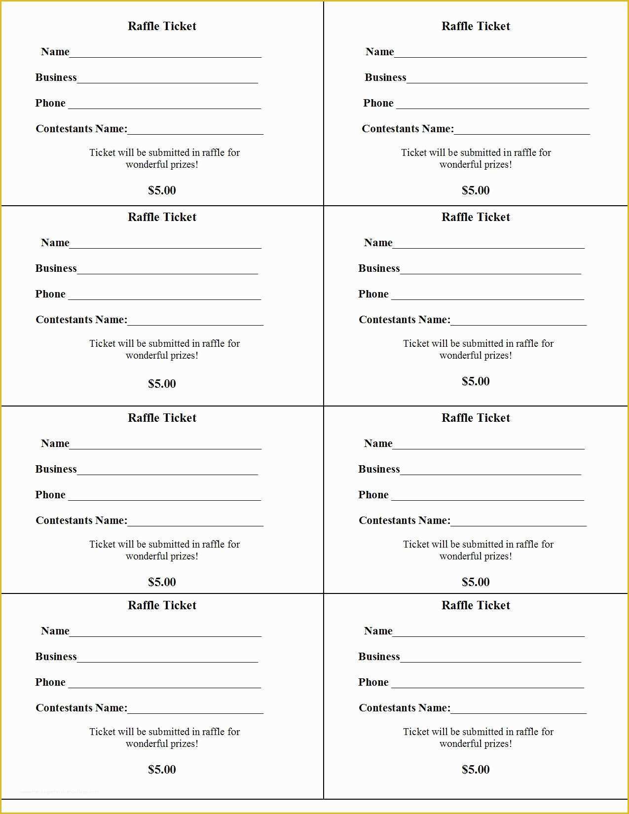Printable Contest Entry Form Template Printable Templates