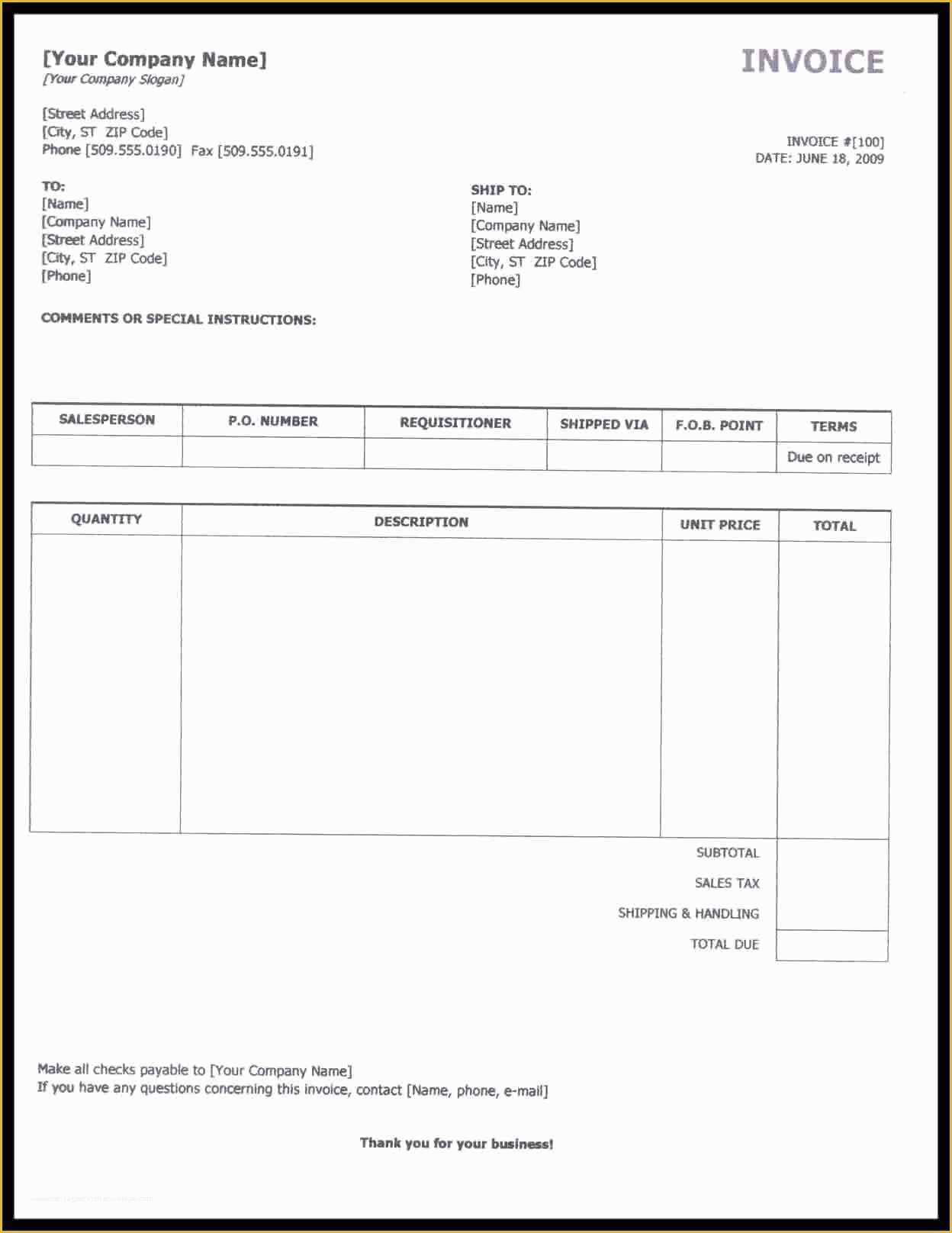 Free Printable Invoice Templates Excel Of Self Employed Invoice