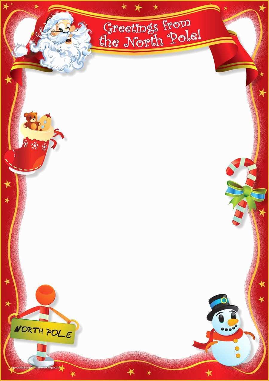 Free Printable Letter From Santa Template Of Free Blank Letter From 