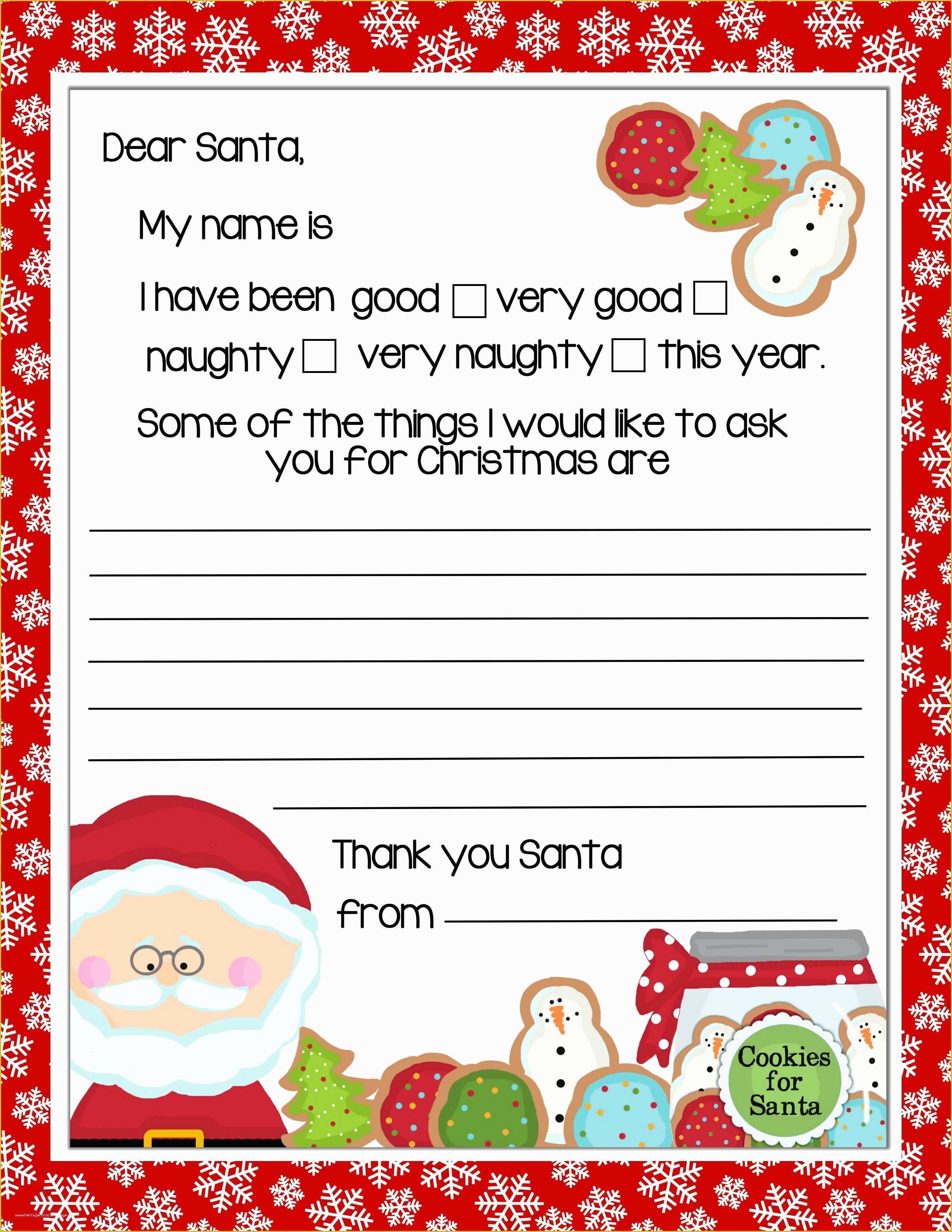 Free Printable Letter From Santa Template