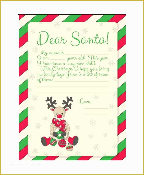 Free Printable Letter From Santa Template Of Santa Letter Template 9 