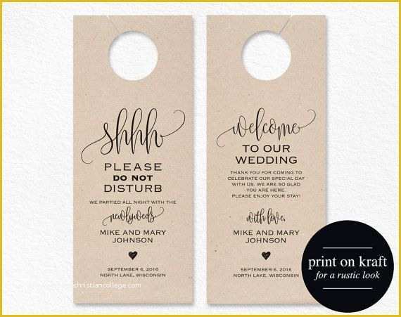  Free Printable Wedding Door Hanger Template Of Innovative Wedding Door 