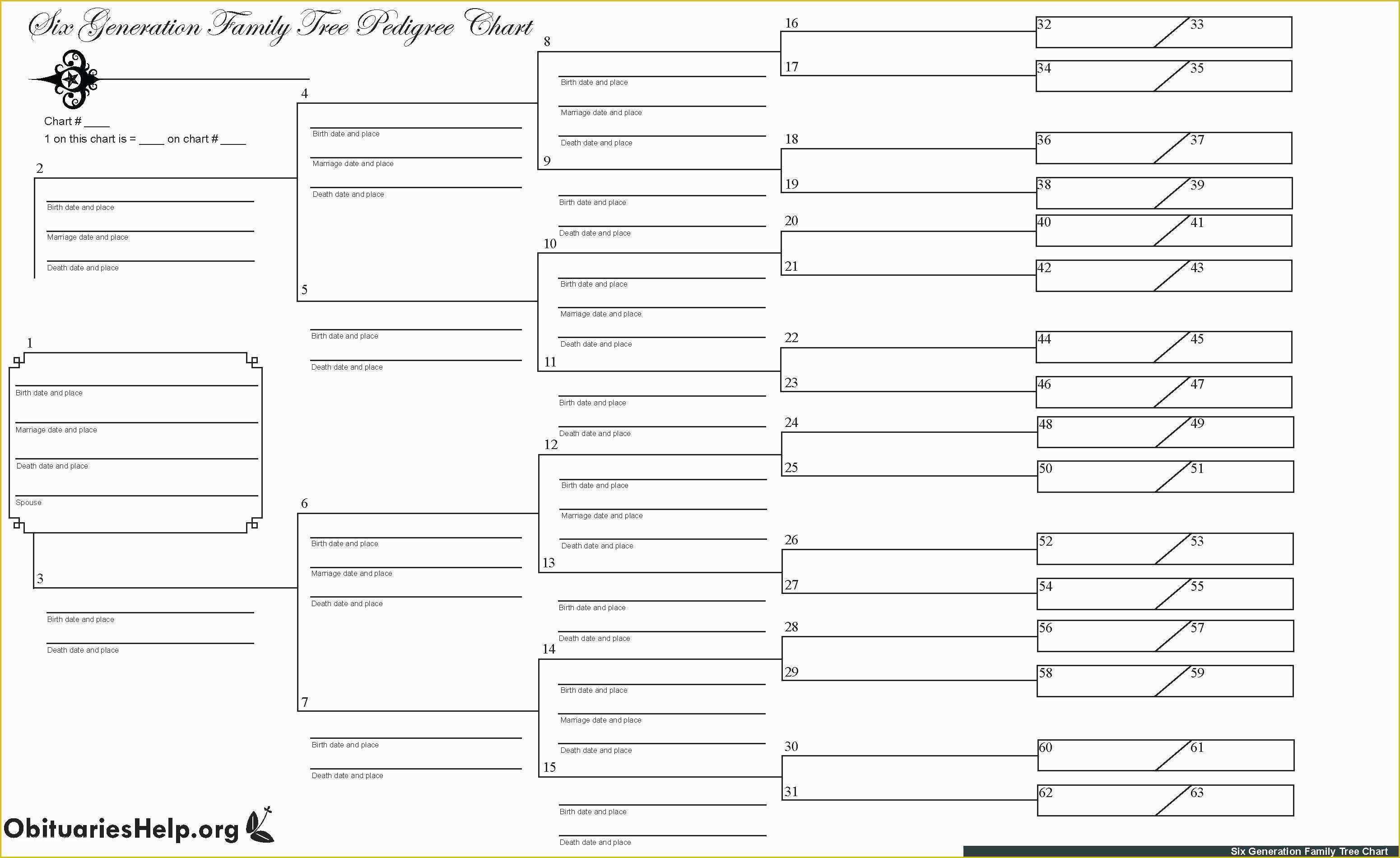 10 Generation Pedigree Chart Printable