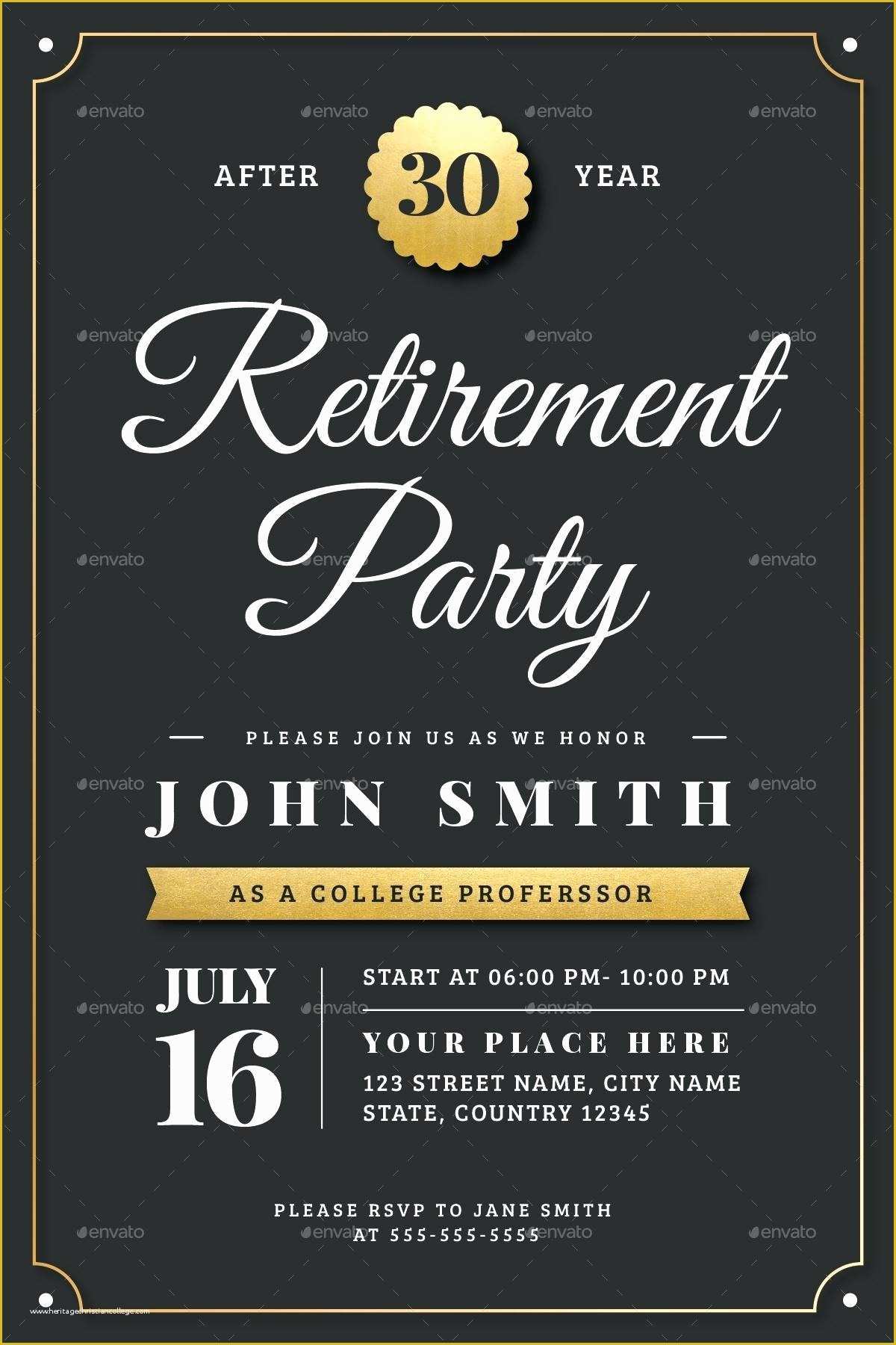 Free Retirement Invitation Template Of Template Retirement Flyer