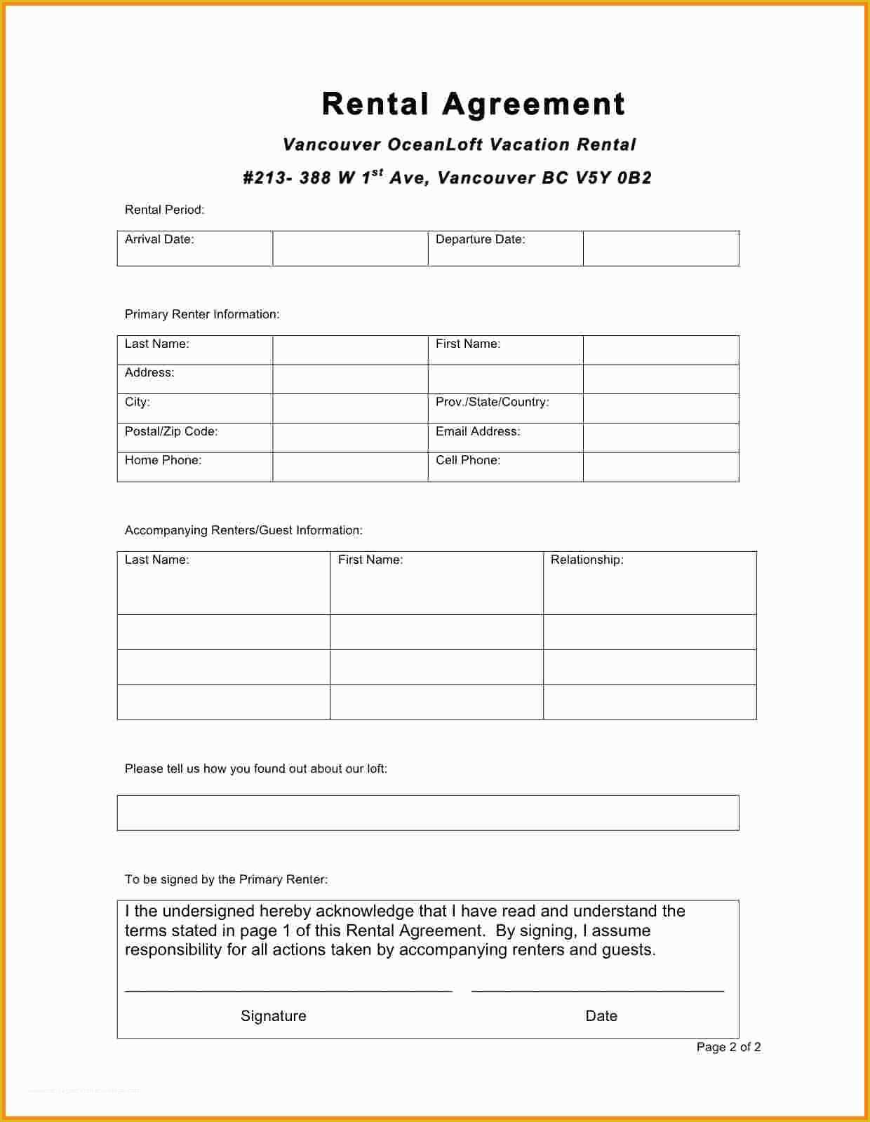 Free Simple 1 Page Lease Agreement Template Sample Word Pdf Eforms 