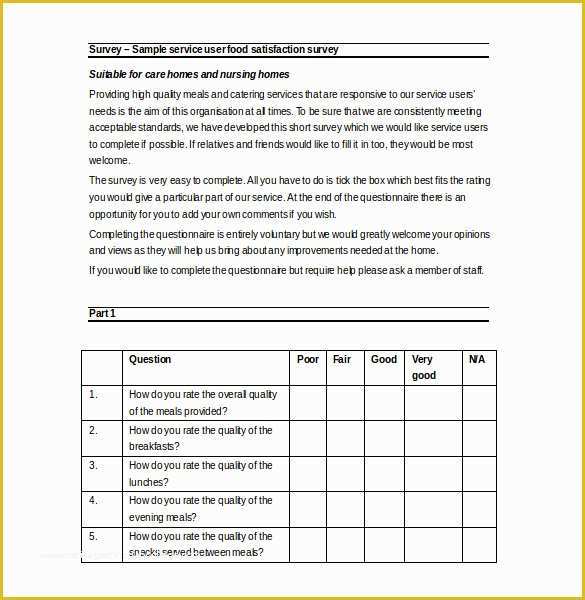 Free Survey Template Of 39 Word Survey Templates Free Download 